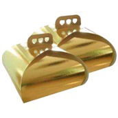#44864 Κουτί ζαχαροπλαστικής πολυτελείας με χερούλι, χρυσό, 30.5x30.5xΥ14cm, Ισπανίας