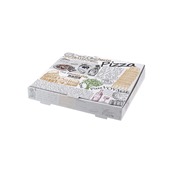 36x36x4.2/RM-WH Κουτί Πίτσας Μικροβέλε, σχέδιο Rome Λευκό, 36x36x4.2cm
