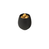 IS.051025 Κούπα οβάλ πορσελάνης, 20cl, φ5.5xΥ8cm, σειρά OVEAL, μαύρη, In Situ
