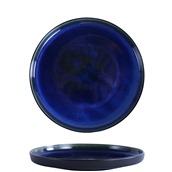 H11364-N147 Πιάτο ρηχό πορσελάνης με κάθετο ριμ, φ29cm, Σειρά Madeira, Μπλε, Feng