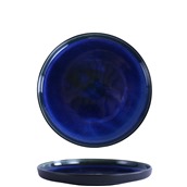 H11363-N147 Πιάτο ρηχό πορσελάνης με κάθετο ριμ, φ26.3cm, Σειρά Madeira, Μπλε, Feng