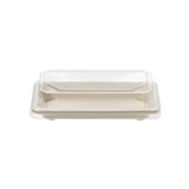 QST04 Σκέυος Sushi με καπάκι, από ζαxαροκάλαμο, 16.4x8.9x2cm, TESSERA