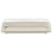 QST06 Σκέυος Sushi με καπάκι, από ζαxαροκάλαμο, 22x9.2x2.2cm, TESSERA