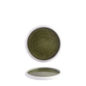 IS.050130 Πιάτο ρηχό φ19xΥ2.5cm, λαδί, reactive σμάλτο, σειρά SAVEURS, In Situ