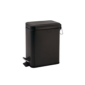 KHG-6105/BK Κάδος με πεντάλ 5lt ΙΝΟΧ, 14x23x30cm, ορθογώνιος, μαύρος