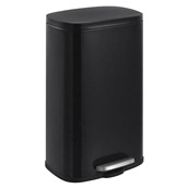 PD-SOFT-50LT/BK Κάδος με πεντάλ, Soft-Close, 50lt ΙΝΟΧ, 42x30x65cm, ορθογώνιος, μαύρος