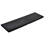 GRM-458/BLACK Πιατέλα (Δίσκος) μελαμίνης, GN2/4, 52.5x16.5xΥ2cm, 560gr, μαύρη