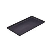 GRM-412/BLACK Πιατέλα (Δίσκος) μελαμίνης, 32x17xΥ2cm, 310gr, μαύρη