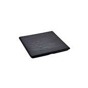 GRM-455/BLACK Πιατέλα (Δίσκος) μελαμίνης, 25x25xΥ2cm, 380gr, μαύρη