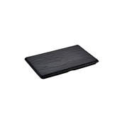 GRM-456/BLACK Πιατέλα (Δίσκος) μελαμίνης, 26.5x16.5xΥ2cm, 265gr, μαύρη
