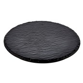 GRM-454/BLACK Πιατέλα (Δίσκος) μελαμίνης, φ40xΥ2cm, 635gr, μαύρη