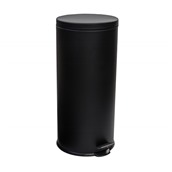 ES/01-9120 Καδος Απορριματων 30lt, φ31xΥ64.5cm, INOX, μαύρος ματ, με pedal, ESTIA