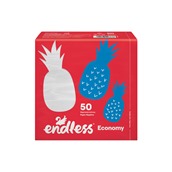 1100300008 Πακέτο 50 Χαρτοπετσέτες Economy, 30x30, λευκές, ENDLESS