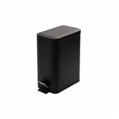 ES/02-5566 Κάδος πεντάλ 5lt Slim, 14x28xΥ31cm, Soft Close, μαύρο ματ, μεταλλικός, ESTIA