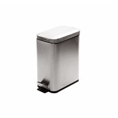 ES/02-5542 Κάδος πεντάλ 5lt Slim, 14x28xΥ31cm, Soft Close, INOX ματ, μεταλλικός, ESTIA