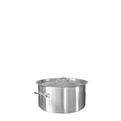 SD12617 Χύτρα INOX ρηχή, με καπάκι, φ26xΥ17cm, (9Lt)