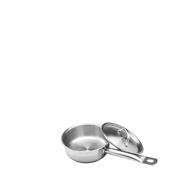 SD22013 Κατσαρόλα INOX βαθιά, με καπάκι & 1 χερούλι, φ20xΥ12,5cm, (4Lt)