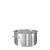 SD13020 Χύτρα INOX βαθιά, με καπάκι, φ30xΥ20cm, (14Lt)