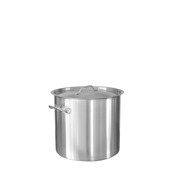SD12525 Μαρμίτα INOX, με καπάκι, φ25xΥ25cm, (12Lt)