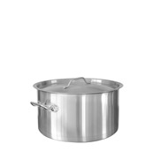 SD13524 Χύτρα INOX βαθιά, με καπάκι, φ35xΥ24cm, (23Lt)
