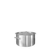 SD12518 Χύτρα INOX βαθιά, με καπάκι, φ25xΥ18cm, (9Lt)