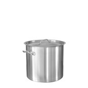 SD12828 Μαρμίτα INOX, με καπάκι, φ28xΥ28cm, (17Lt)