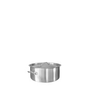 SD12213 Χύτρα INOX ρηχή, με καπάκι, φ22xΥ13cm, (5Lt)