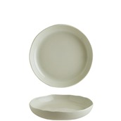 CRA23CK Πιάτο βαθύ πορσελάνης 23cm, με κάθετα πλαινά, Σειρά Craft, κρεμ, BONNA