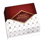 SWEET-DESSERT-35 Κουτί ζαχαροπλαστικής μεταλιζέ No 35, 35x35x10cm, τιμή ανά κιλό