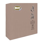 O404C180060A62 Πακέτο 60 Χαρτοπετσέτες FSC, Super Απαλές Vel-One, 40x40cm, γκρίζο-μπεζ, Okay Italy
