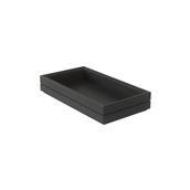 BQ003B Ξύλινο Κουτί Παρουσίασης για Μπουφέ, GN1/3, 32.5x17.6x5.7cm,  Black Lacquer, SELECT CONCEPT