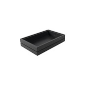 BQ204B Ξύλινο Κουτί Παρουσίασης για Μπουφέ, GN1/4, 25.6x16.2x5.7cm,  Black Lacquer, SELECT CONCEPT