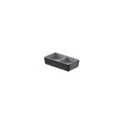 T8553 Μπωλ μελαμίνης 2 τμημάτων, 11.5x6.5xΥ2.5cm, Δίχρωμο γκρι ανοιχτό/σκούρο, Leone