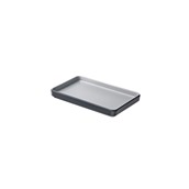 T8555 Δίσκος μελαμίνης, 19x12xΥ3.2cm, Δίχρωμο γκρι ανοιχτό/σκούρο, Leone