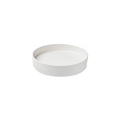 T8448 Πιάτο μελαμίνης με κάθετα πλαϊνά, φ20.5xΥ4.8cm, Λευκό, Leone