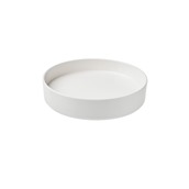 T8447 Πιάτο μελαμίνης με κάθετα πλαϊνά, φ24xΥ4.5cm, Λευκό, Leone