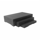 BQ214B Ξύλινη βάση Μπουφέ (riser) 3 επιπέδων, 40x25x9.5cm, Black Lacquer, SELECT CONCEPT