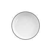 056.0025.03949 Πιάτο βαθύ πορσελάνης φ24cm, με μαύρη ρίγα, Σειρά Nordika Rim Black, CostaVerde