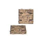 22x22x4/HANDS Κουτί Πίτσας Μικροβέλε HANDS DESIGN, Kraft, 22x22x4cm