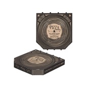 26x26x4/DISC-BK Κουτί Πίτσας Μικροβέλε ΔΙΣΚΟΣ ΒΙΝΥΛΙΟΥ, Μαύρο, 26x26x4cm