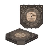 33x33x4/DISC-BK Κουτί Πίτσας Μικροβέλε ΔΙΣΚΟΣ ΒΙΝΥΛΙΟΥ, Μαύρο, 33x33x4cm