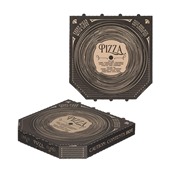 34.5x34.5x4/DISC-BK Κουτί Πίτσας Μικροβέλε ΔΙΣΚΟΣ ΒΙΝΥΛΙΟΥ, Μαύρο, 34.5x34.5x4cm