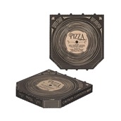 29x29x4/DISC-BK Κουτί Πίτσας Μικροβέλε ΔΙΣΚΟΣ ΒΙΝΥΛΙΟΥ, Μαύρο, 29x29x4cm