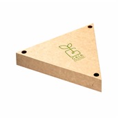 P12782 Χάρτινο κουτί Κρέπας τρίγωνο, 25x25x4cm, μιας χρήσης, Plastic Free, GAIA