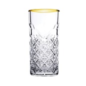 PAS.52800G4-D/OEM Γυάλινο ποτήρι νερού, GOLDEN TOUCH, 450ml, φ7.7xY16cm, Pasabahce