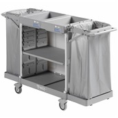 MAGIC-HOTEL-890B Καρότσι καμαριέρας πλαστικό για 2 σάκους (δεν περιλαμβάνονται), με πλάτη, TTS Cleaning