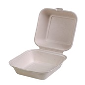 026.02.019 Σκεύος ζαχαροκάλαμου 22x22x6.5cm, με ενσωματωμένο καπάκι