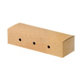 616-81 Χάρτινη Θήκη, Hot-Dog με Καπάκι, χρώμα Kraft, 230x73x54,5mm, Ιταλίας