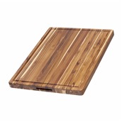 TEAK.109 Πλάκα κοπής, από ξύλο τικ, 51x38xΥ3.8cm, με χειρολαβές και λούκι, TeakHaus