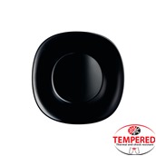 LFP-110/BK Πιάτο Οπαλίνης Ρηχό 26x26cm, Μαύρό, Tempered, Σειρά Paros